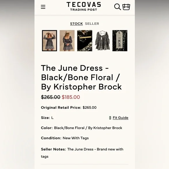 NWT! Tecovas x Kristopher Brock The June dress - Picture 6 of 10